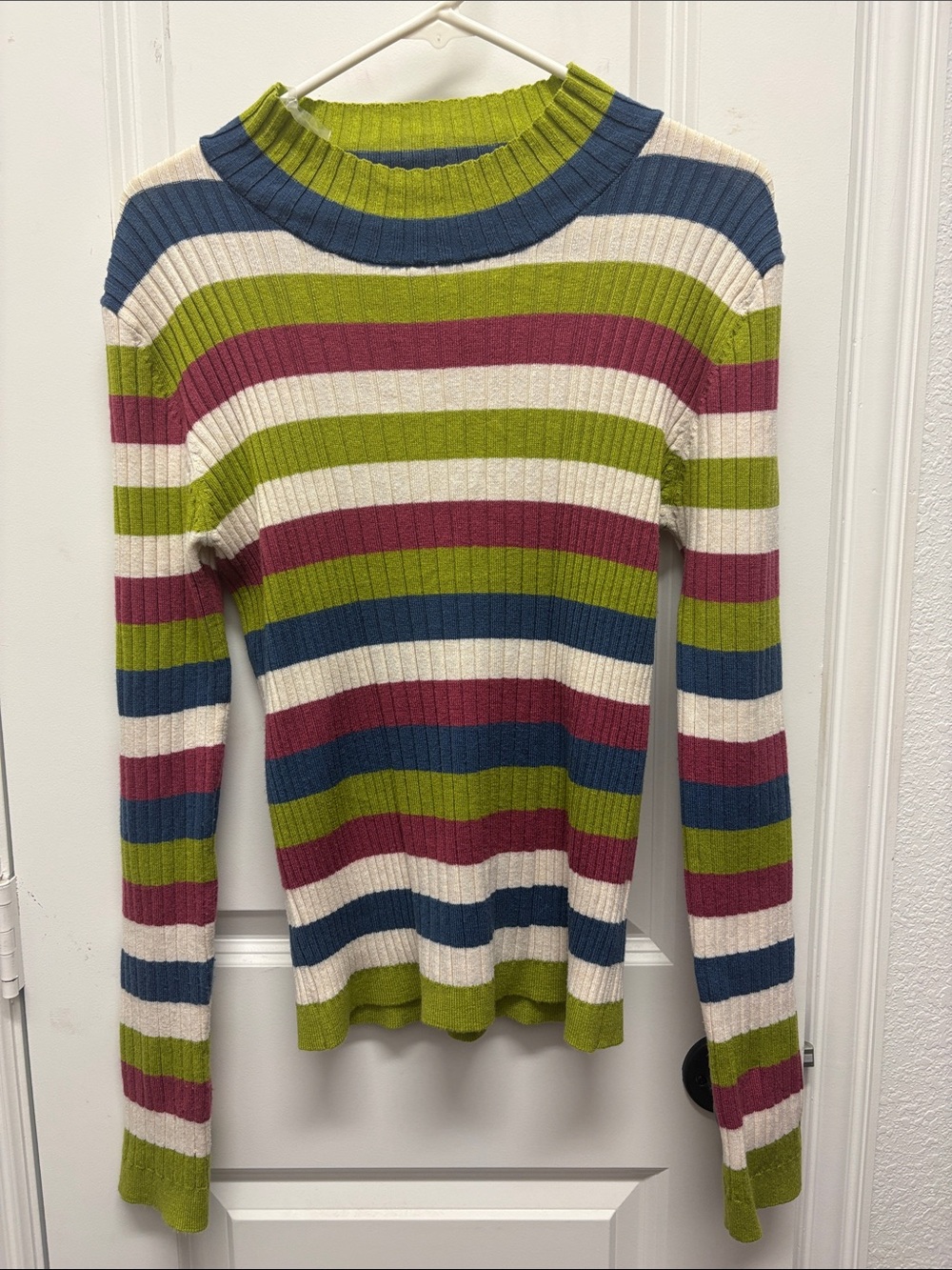 Poof Apparell striped sweater size Large